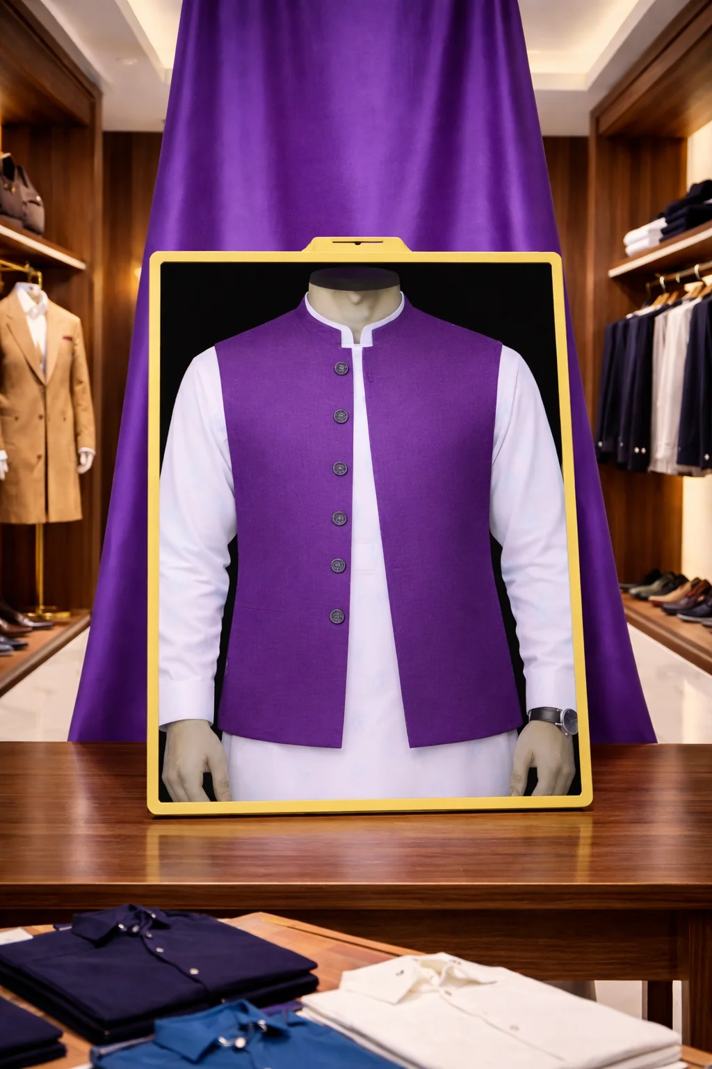 Waistcoat Fabric Display Frame - Image 5